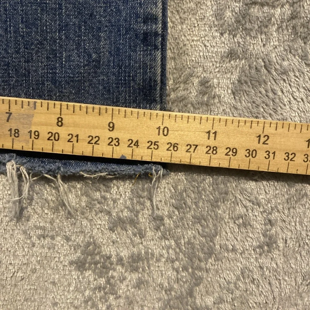 Calvin Klein Jeans Men 32x28 Blue Straight Loose Raw Hem Grunge Streetwear READ